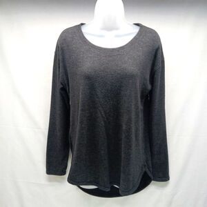 Felina Tunic Sweater Layering Lagen Lightweight Scoop Neck Gray Women's Medium